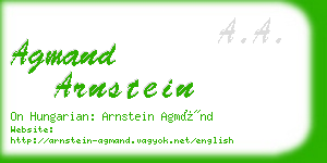 agmand arnstein business card